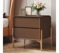 MESCXTY Nightstand with 2 Drawers,Modern PU Leather Night Stand Storage,solid wood Beside Table,Mid-Century Nightstand,with Large Storage Drawers dor Side Table,for Bedroom Living Room Bed end Table