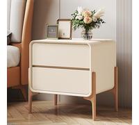 MESCXTY Nightstand with 2 Drawers,Modern PU Leather Night Stand Storage,solid wood Beside Table,Mid-Century Nightstand,with Large Storage Drawers dor Side Table,for Bedroom Living Room Bed end Table