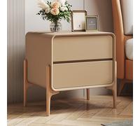 MESCXTY Nightstand with 2 Drawers,Modern PU Leather Night Stand Storage,solid wood Beside Table,Mid-Century Nightstand,with Large Storage Drawers dor Side Table,for Bedroom Living Room Bed end Table