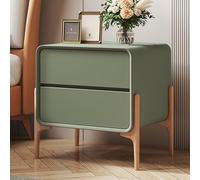 MESCXTY Nightstand with 2 Drawers,Modern PU Leather Night Stand Storage,solid wood Beside Table,Mid-Century Nightstand,with Large Storage Drawers dor Side Table,for Bedroom Living Room Bed end Table
