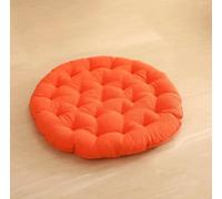 MESCXTY Round Seat Cushion,Japanese Futon,Large Linen Tatami Floor Pillow,Thicken Tufted Cotton Cushion,Solid Color Cushion,Yoga Meditation Cushion Balcony Out(Size:40x40cm(16x16inch),Color:Orange)