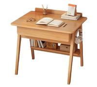 MESCXTY Scandinavian Office Study Desk, Contemporary Computer Desk Writing Work with Natural Wood Base, 23.5" L x 19.5" W 32" H Without Chairs