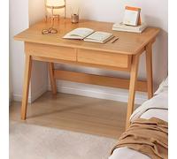 MESCXTY Scandinavian Office Study Desk, Contemporary Computer Desk Writing Work with Natural Wood Base, 39.5" L x 21.5" W 30" H Without Chairs