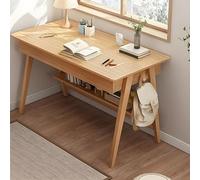 MESCXTY Scandinavian Office Study Desk, Contemporary Computer Desk Writing Work with Natural Wood Base, 31.5" L x 19.5" W 30" H Without Chairs
