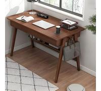 MESCXTY Scandinavian Office Study Desk, Contemporary Computer Desk Writing Work with Walnut Wood Base, 31.5" L x 19.5" W 30" H Without Chairs