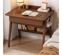 MESCXTY Scandinavian Office Study Desk, Contemporary Computer Desk Writing Work with Walnut Wood Base, 23.5" L x 19.5" W 32" H Without Chairs