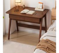 MESCXTY Scandinavian Office Study Desk, Contemporary Computer Desk Writing Work with Walnut Wood Base, 31.5" L x 19.5" W 29.5" H Without Chairs