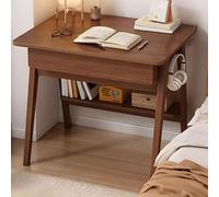 MESCXTY Scandinavian Office Study Desk, Contemporary Computer Desk Writing Work with Walnut Wood Base, 23.5" L x 16" W 30" H Without Chairs