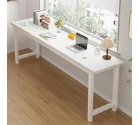 MESCXTY Square 15.7'' Front-to-Back Writing Office Desk Computer Rental House Long Table Rectangular Living Room Extra-Long Desk White Shelf Not Included 55" L x 16" W x 30" H