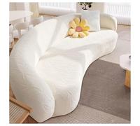MESCXTY Stretch Semi-Circular Curved, Sectional Couch Slipcover, Jacquard Cover Washable, for Dogs(Beige,M(145-185cm))