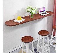 MESCXTY Wall-Mounted Folding Table,Heavy Duty Space Saving Dining Table,Long Collapsible Easy to Assemble Workbench Desk for Study Kitchen Dinner Laundry Bar(60x30cm(24x12), Brown)
