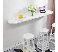 MESCXTY Wall-Mounted Folding Table,Heavy Duty Space Saving Dining Table,Long Collapsible Easy to Assemble Workbench Desk for Study Kitchen Dinner Laundry Bar(80x30cm(31x12), White)