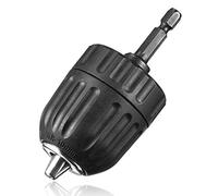 Mesee 0.8-10mm Keyless Drill Chuck Adapter 3/8-24UNF Mount Thread Impact Chuck Converter, Quick Release Conversion Tool with 1/4 Inch Hex Shank