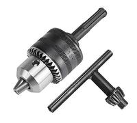 Mesee 1.5-10mm Capacity Drill Chuck SDS Plus Adapter, Mount 3/8-24UNF Quick Change Converter Impact Drive Bits Conversion Tool With Key