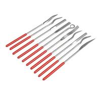 Mesee 10 Pieces Diamond Needle File Set, 3x140mm Assorted Mini Riffler Needle Files Craft Hand Metal Filing Tool Kit for Jewelry Stone Ceramic Glass Wood Carving