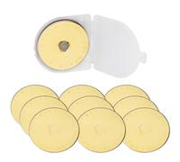 Mesee 10 Pieces Titanium Coated Rotary Cutter Blade Set 45mm Replacement Rotary Blades Round Cutting Blades Refill Accessory for Quilting Scrapbooking Sewing Fabric Paper Arts Crafts