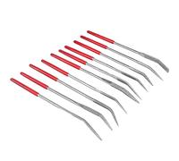 Mesee 10Pcs Diamond Needle Files Assorted 3 x 140mm Mini Diamond Coated Riffler File Set for Filing Glass, Ceramic, Rock, Silver, Stone, Jewelry, Wood Carving