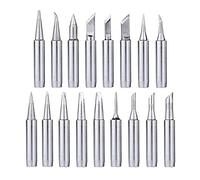 Mesee 17Pcs Soldering Tips Kit, 900M Lead-Free Solder Iron Tip Welding Replacement Accessories for Hakko, Radio Shack, TENMA, ATTEN, Quick, Aoyue, Yihua Solder Station