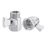 Mesee 2 Packs Shower Head Flow Control Valves G1/2 Shower Head Shut Off Valve with Handle Lever Water Flow Control Restrictor Replacement Part Kit for Shower Head, Hand Shower, or Bidet Sprayer