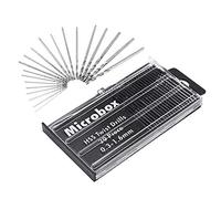 Mesee 20 Pieces HSS Mini Micro Drill Bit Set, 0.3-1.6mm Shank Twist Drill Bits Precision Drill DIY Kit Rotary Hand Tools Accessory