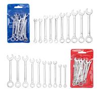 Mesee 20 Pieces Mini Wrench Set, Metric & SAE Combination Wrench Set 4-11mm & 5/32"-7/16" Open and Box End Wrenches Small Ignition Wrench Spanner Tools for Car Bike Furniture Machine Repairs