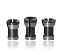 Mesee 3 Pieces Router Collet Chuck, 6mm 6.35mm 8mm Router Bit Collet Chuck Clamping Adapter for Woodworking CNC Engraving Trimming Carving Machine Tool