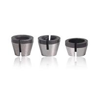 Mesee 3 Pieces Router Collet Chuck, High Precision Router Bit Collet Chucks Clamping Adapter for Woodworking Engraving Trimming Machine Tool - 6mm 6.35mm 8mm