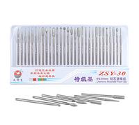 Mesee 30 Pieces Diamond Coated Burrs Set, 2.35mm Shank Grinding Bit Rotary File Diamond Burr Rotary Grinder Tool Accessories Kit for Grinding Polishing Carving Stone Jewelry Ceramics