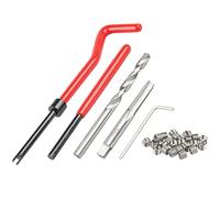 Mesee 30 Pieces Thread Repair Tool Kit, M6 x1.0mm Thread Repair Insert Replacement Installation Car Helical Coil Repair Compatible Hand Tool Set for Auto Repairing