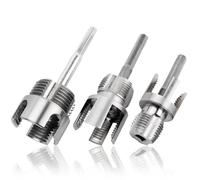 Mesee 3Pcs Pipe Threading Tool Kit Internal & External Pipe Threading Tool Dual-Function Tube Thread Cutting Tools Quick Change 1/2'' 3/4'' & 1'' PVC Pipes Threader Set Fits Electric Drills