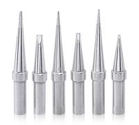 Mesee 6 Pieces ET Series Soldering Tips Kit Lead-Free Solder Iron Tip Welding Head Tool ETA ETB ETH ETK ETO ETS Soldering Iron Tips Replacement Weld Repair Accessory