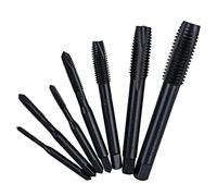Mesee 7 Pieces Nitriding Coated Spiral Pointed Taps Set High Speed Steel Metric Thread Tap M3 M4 M5 M6 M8 M10 M12 Machine Plug Screw Tap Threading Tools Kit