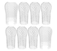 Mesee 8 Packs Gutter Downspout Guards 3.5 Inch Aluminum Filter Strainer Down Pipe Filter Mesh Expandable Leaf Strainers Gutter Screen Covers Drain Pipes Protector for Preventing Leaves Moss Blockage