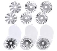 Mesee 9Pcs 45mm Pinking Rotary Cutter Blades 3 Types Wave Rotary Blade Set Decorative Edge Blades Replacement Refill Quilting Cutting Tool Accessories for Sewing Fabric Leather Paper Arts Crafts