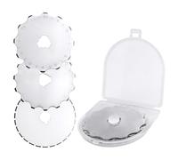 Mesee 9Pcs Crochet Edge Cutter Blades 45mm Perforating Rotary Cutting Blade 12/15/27 Tooth Skip Stitch Cutter Blades Rotary Replacement Rolling Blade for Cutting Quilting Sewing Fabric Leather Paper