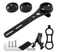Mesee Bicycle Out Front Mount, Road Bike Computer Mount Carbon Fiber Integrated Handlebar Computer Holder Extension for Holding Bike Computer, Action Camera, Cycling Lights, Flashlight, Headlight