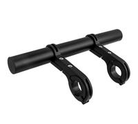 Mesee Bike Handlebar Extender 20CM Bicycle Double Clamps Handlebar Extension Rack Mount Holder Aluminum Alloy Clamp Cycling Handle Bar Bracket for Holding Bike LED Light, GPS, Speedometer