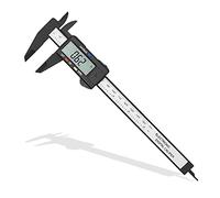 Mesee Digital Caliper, 150mm/ 6 Inch Accuracy LCD Digital Vernier Caliper Gauge Carbon Fiber Electronic Micrometer Ruler Measuring Tool for Length Width Depth Inner & Outer Diameter