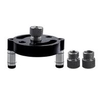 Mesee Dowel Drill Guide, Vertical Pocket Hole Jig Kit 3-Hole Self Centering Drill Guide with 6mm 8mm 10mm Drill Bushings Woodworking Straight Hole Puncher Dowel Jig Positioner Locator Hand Drill Tool