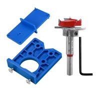 Mesee Forstner Bit Drill Set - 35mm with Hinge Hole Jig Template & Drill Guide for Woodworking Cabinet Hinge Boring