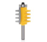 Mesee Reversible Finger Glue Joint Router Bit, 1/4 Inch Shank Carbide Tipped Fingers Glue Joint Bit Woodworking Milling Cutter Tool for Making Door Box Cabinet Shelve