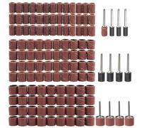 Mesee Sander Drum Kit, 120 Pieces Nail Sanding Bands Sleeves with 12 Pieces Drum Mandrels for Rotary Tool Sanding Abrasive Sleeve Assortment 80# 120# 180#