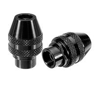 Mesee Set of 2 Pieces Quick Change Keyless Chucks 3-Jaw Mini Chuck Adapter Multi Chuck Replacement Attachment for Rotary Tools 4486 3000 4000 7700 8200 285 275