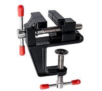 Mesee Universal Mini Table Bench Vice Small Walnut Clamps Workbench Carving Drill Press Clamping Vise for Jewelry Nuclear Watch Repairing DIY Craft Sculpture Clip On Tool - Black