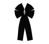 Meseey 36x18 Inches Extra-Large Christmas Tree Topper Bow Black Velvet Ribbon Gift Bows for Christmas Home Decor, Outdoor Indoor Car Decoration (Black)