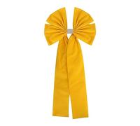 Meseey 36x18 Inches Extra-Large Christmas Tree Topper Bow Yellow Velvet Ribbon Gift Bows for Christmas Home Decor, Outdoor Indoor Car Decoration (Yellow)