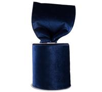 Meseey 4 Inch Wide Navy Velvet Wired Ribbon, 10 Yards Velvet Ribbon with Wire Edge for Christmas Tree, Wreaths, Gift Wrapping, Bows, Crafts and Holiday Decorations