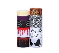 Meseey Nightmare Before Christmas Ribbon 3D Blood Drips Horror Movie Jack Skellington Face Sally Patch Halloween Decoration Ribbon for Gift Wrapping Crafts DIY Holiday Party (Nightmare Ribbon)