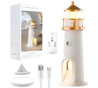 Mesen Moon Lamp Projector Night Light, Lighthouse Night Light with Remote, Moon Atmosphere Light Compatible with Bluetooth Speaker, Rechargeable LED Table Lamp for Bedroom, Living Room, Study