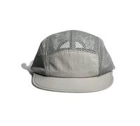 Mesh 5 Panel Hat Flat Brim Quick Dry Sports Running Hat (UK, Alpha, One Size, Light Gray)